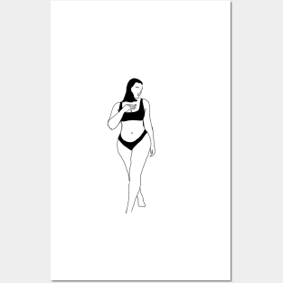 Curves beautiful girl Posters and Art